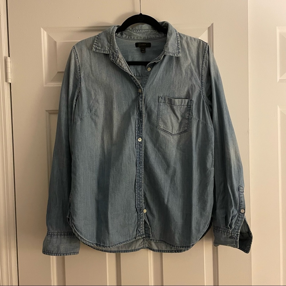 J. Crew Chambray Button Down Size 10